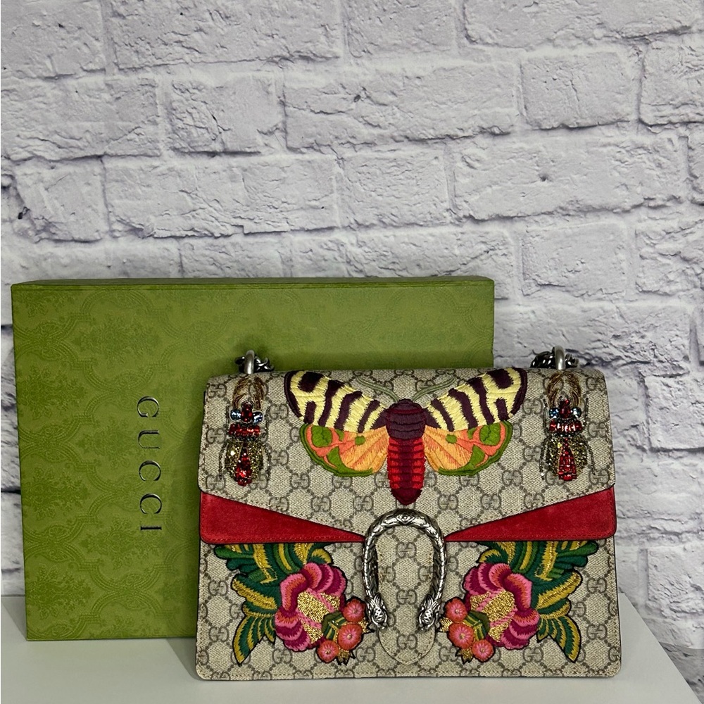 Gorgeous RARE Gucci GG Dionysus Mothra Supreme Shoulder Bag